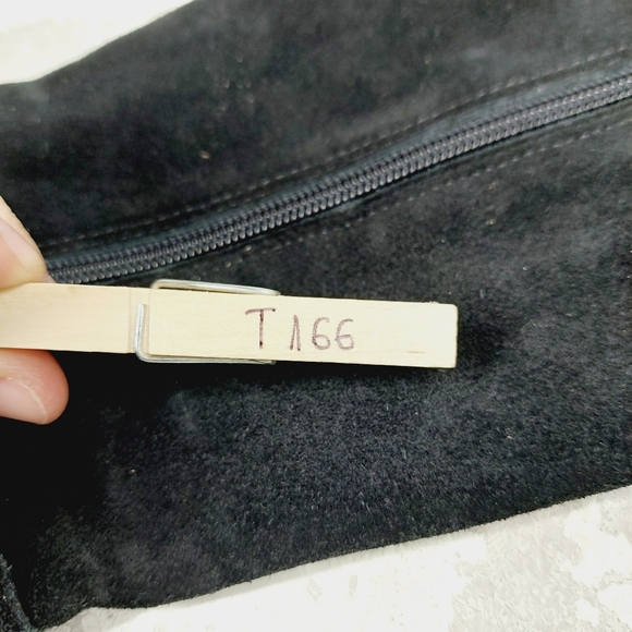 New Vince Camuto Perlanie Leather Black Pointy Toe Heel Knee Hight Boot T166 - Picture 13 of 13